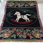 1996 Christmas Horse Holiday Throw Blanket 57 X 45 Inches The Northwest Co Usa. Fixed Price $34.99.
