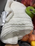 Ikea Ingabritta Knitted Acrylic Throw Blanket White 51X67 Inch. Fixed Price $40.00.