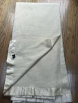 Vtg Ralph Lauren- Waffle Weave Acrylic Blanket- Satin Trim- X 90"- Ivory- Usa. Fixed Price $39.99.