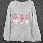 Cupcakes And Cashmere Gnomes Sweater Gray Heart Soft 2X. Fixed Price $22.67.