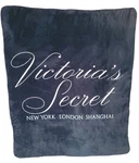 Victoria's Secret Sherpa Black Throw Blanket 50"X60" New York London Shanghai. Fixed Price $29.99.