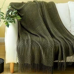 Blagic Knitted Throw Blanket For Couch, Bed And Sofa. Super Soft With Ta. Fixed Price $37.01.