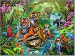 Jungle Wildlife Plush Throw Blanket 50" X 60". Fixed Price $24.99.