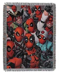 Northwest Deadpool Woven Tapestry Throw Blanket, 48" X 60", Are All Here. Fixed Price $28.49.