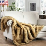 Plush Faux Fur Throw Blanket Soft Cozy Warm Lightweight Tipped Texture Gift Idea. Fixed Price $94.39.