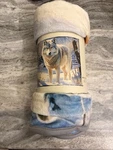 Red Shed Winter Stay Wolf Raschel Fleece Throw Blanket Oversized Ultra Soft. Fixed Price $18.70.