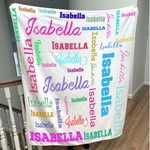 Personalized Repeating Name Throw Blanket 30X40 50X60 60X80 Fleece Mink. Fixed Price $59.99.