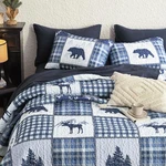 - Rustic Quilt Set, Cabin Lodge Christmas Bear Moose Deer Woodland Western Patch. Fixed Price $38.33.
