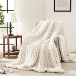 Lagraty Chunky Knit Blanket Throw,soft Chenille Yarn 50X60 Handmade Th.... Fixed Price $48.75.