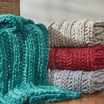 Chunky Knit Ribbed Throw Cozy Soft 50X60 Choose From 4 Fashion Colors Park. Fixed Price $79.20.
