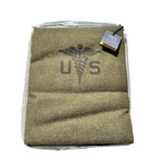 Faribault Woolen Mill Co. Solid Army Green 100% Blanket Approx 65X85" Usa. Fixed Price $150.00.