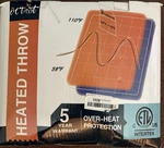 New Octrot Blue Electric Blanket Heated Throw Soft 50" X 60" Heating. Fixed Price $39.99.