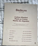 Bedsure Cotton Blanket King Off White Waffle 104X90. Fixed Price $40.00.