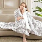 Snugsun Heated Throw Blanket Faux Fur & Sherpa, Safe Electric Etl Fcc. Fixed Price $32.25.