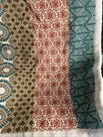 Lush D Cor 50"X60" Faux Shearling Sherpa Throw Blanket White Green Brown Rust. Fixed Price $25.00.
