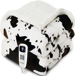 Cow Print Heated Throw Blanket 50" X 60", 01 Black Ombre-white. Fixed Price $84.53.