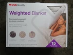 Cvs Health 15 Lb Pound Weighted Blanket 48" X 72" Gray Deep Comfort & Sleep. Fixed Price $55.95.