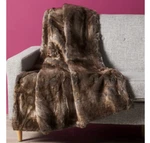 Nicole Miller Artelier Faux Fur Throw Blanket Brown Blend 50X60 Luxury Designer. Fixed Price $99.99.