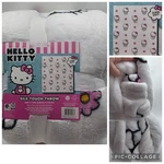 Hello Kitty Silk Touch Throw Blanket 60 X 70 Large Soft Sanrio Pink Flowers. Fixed Price $29.99.