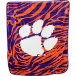 College Covers Clemson Tigers Raschel Throw 60" X 50",. Fixed Price $37.99.