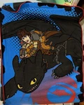 Dreamworks How Train Your Dragon Twin Size Fleece Blanket Hiccup Toothless. Fixed Price $29.99.