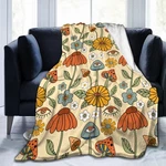 Voohddy 70S Retro Floral Mushroom Blanket, Soft. Fixed Price $29.61.