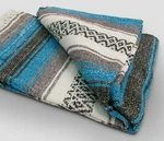 #11 Turquoise Mexican Falsa Blanket Open Road Bed Throw New Beach Picnic Yoga. Fixed Price $15.99.