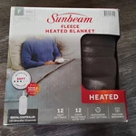 Sunbeam Electric Heated Bed Blanket, Full Ultra-soft Microplush. Fixed Price $60.00.