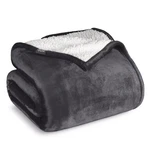 Faux Shearling Fleece Blanket By Bare Home - Full/queen, Forged Iron Grey. Fixed Price $46.19.