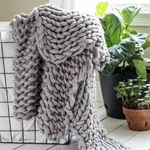Donna Sharp Chunky Knit Throw, Grey. Fixed Price $83.99.