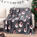 Pavilia Christmas Snowman Throw Blanket Grey Fleece Soft,. Fixed Price $23.99.