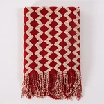 Double Diamond Acrylic Knitted Throw Blanket, Lightweight And Soft Cozy Decor.... Fixed Price $29.72.