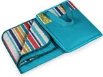 Oniva Vista Outdoor-picnic Blanket & Tote Fun Stripe Pattern With Aqua Blue. Fixed Price $32.99.