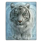 Northwest Heartland Collection Plush Throw White Tiger New. Fixed Price $19.99.