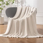 Miulee Cream Super Soft Blanket For Couch, Cozy Fluffy Warm Throws Knit.... Fixed Price $32.60.