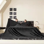 Coova Oversized King Fleece Blanket 120"X120" Inches (black). Fixed Price $39.99.