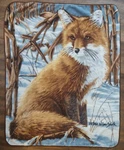 Fox Throw Blanket Victoria Wilson Schultz Beautiful Wild Animal Nature 49X60 In. Fixed Price $9.95.