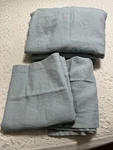 Simple & Opulence King Duvet Cover Shams Bedding Set 100% Linen Grey. Fixed Price $65.00.