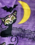 Johnson Betseyville Halloween Throw Fancy Cat Fleece Plush 50 X 70 Nwt. Fixed Price $34.99.