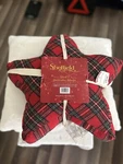 Sheffield Home Set Of Flannel Star & White Fuzzy Throw Pillows 18X18 20X20. Fixed Price $35.00.