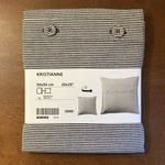Ikea Kristianne 20X20 Stripe Throw Pillow Covers Cases Gray New. Fixed Price $12.00.