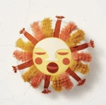 Opalhouse Jungalow Throw Pillow Fringed & Embroidered Sun Round Gold New. Fixed Price $24.88.