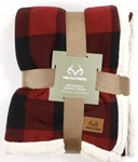 Realtree Red Plaid Reversible Sherpa Throw Blanket 50X60 Inches New. Fixed Price $29.99.