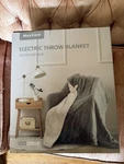 Maxkare Heated Blanket Full Size, Electric With 6 Heating Levels, Gray. Fixed Price $33.99.