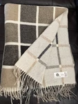 Bronte By Moon Pure Merino Lambswool Throw Blanket Beige Brown 68X56. Fixed Price $99.00.