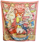 New Zootopia Throw Blanket Nick Wilde Fox And Judy Hopps Bunny Fleece 50X60 Cute. Fixed Price $18.99.