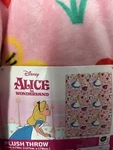 Disney Alice Wonderland Plush Throw Blanket Pink 50IN X 70IN. Fixed Price $22.95.