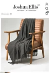 Joshua Ellis Throw Blanket Wool Alpaca Like Cashmere Uk Made Grey Dark Charcoal. Fixed Price $94.18.