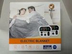 Mia&coco Electric Heated Blanket King 90"X100" Dual Control Flannel Grey Timer. Fixed Price $35.00.
