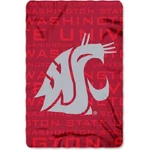 Washington State Cougars Ncaa Northwest Shadow Fleece Throw. Fixed Price $18.99.